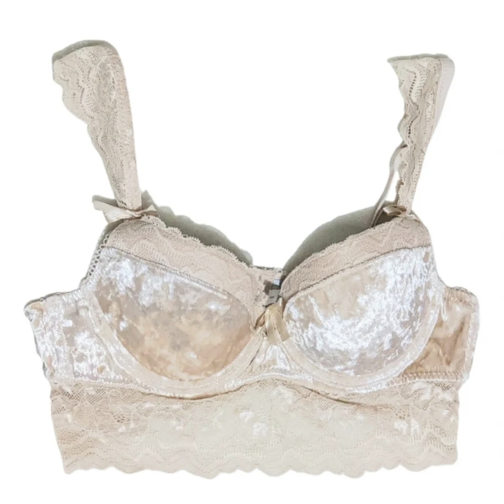 Beige Velvet Corset